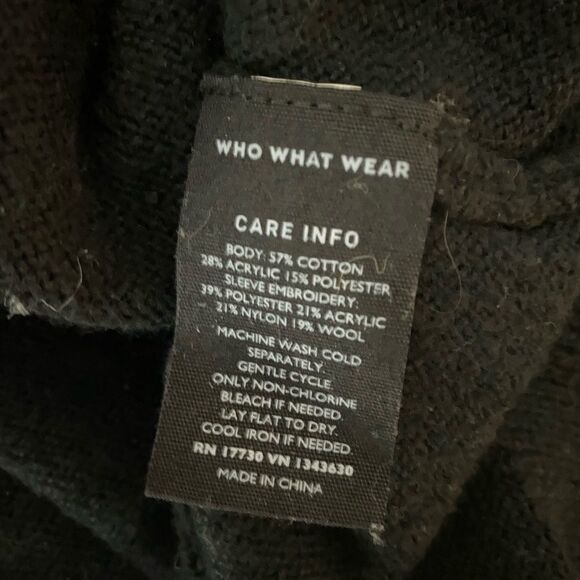 Who What Wear SZ 1X black sweater - Picture 4 of 4